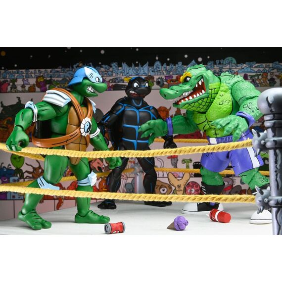 Zestaw 4 figurek Teenage Mutant Ninja Turtles (Archie Comics) - Stump Wrestling Turtles- Zdjęcie 4