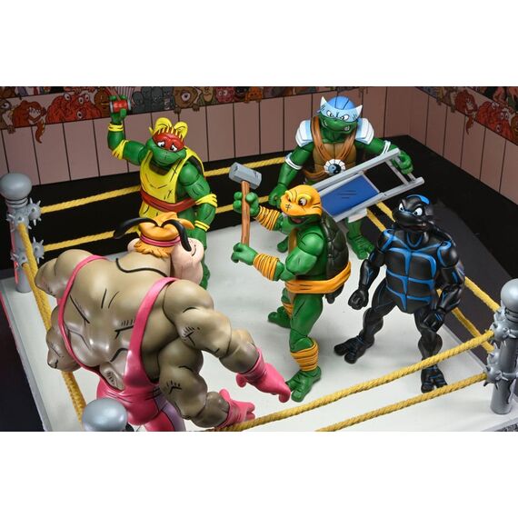 Zestaw 4 figurek Teenage Mutant Ninja Turtles (Archie Comics) - Stump Wrestling Turtles- Zdjęcie 6