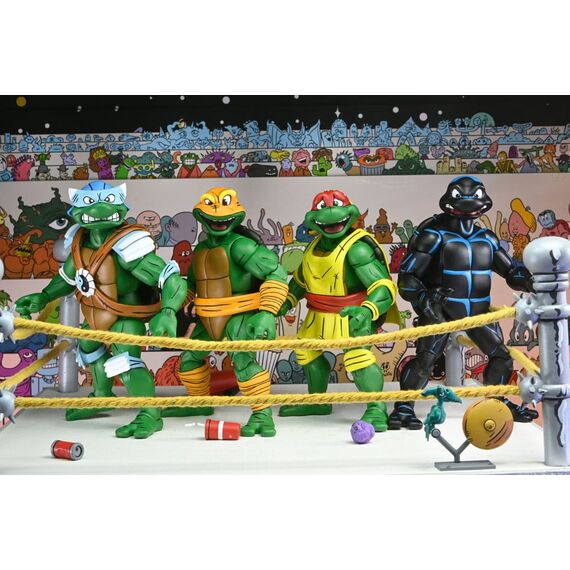 Zestaw 4 figurek Teenage Mutant Ninja Turtles (Archie Comics) - Stump Wrestling Turtles- Zdjęcie 8
