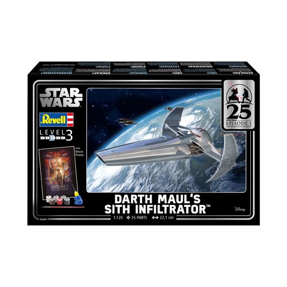 Model do sklejania Star Wars Epizod I 1/120 - Darth Maul's Sith Infiltrator- Zdjęcie 6