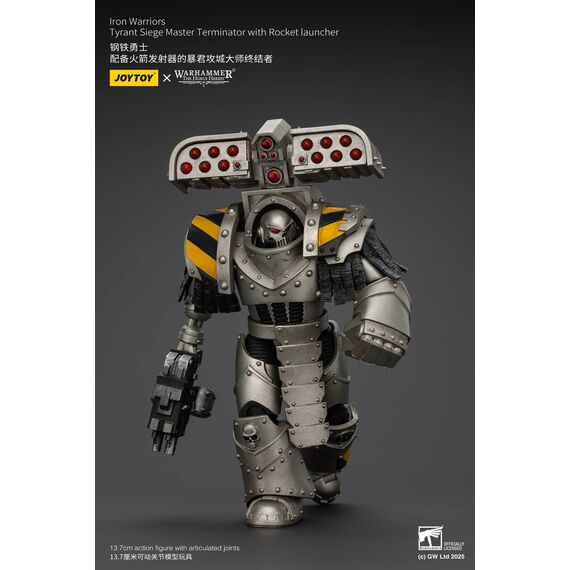Figurka Warhammer Herezja Horusa 1/18 - lron Warriors Tyrant Siege Master Terminator with Rocket launcher- Zdjęcie 10