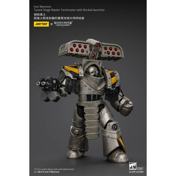 Figurka Warhammer Herezja Horusa 1/18 - lron Warriors Tyrant Siege Master Terminator with Rocket launcher- Zdjęcie 12