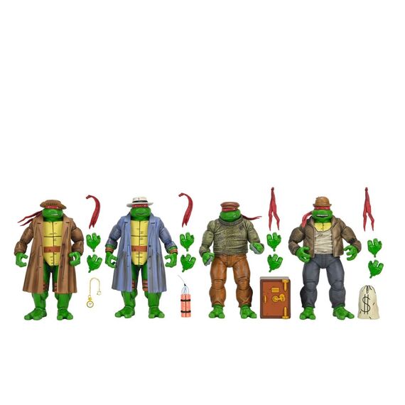Zestaw 4 figurek Teenage Mutant Ninja Turtles (Mirage Comics) - Gangster Turtles- Zdjęcie 2