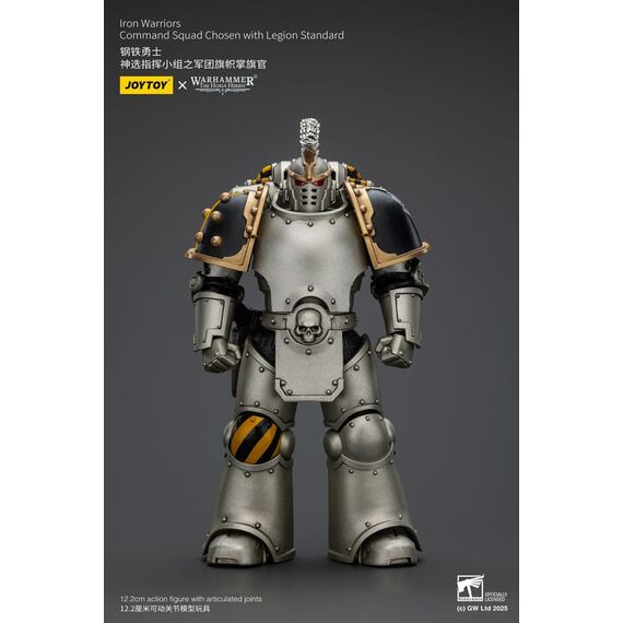 Figurka Warhammer Herezja Horusa 1/18 - lron Warriors, Command Squad Chosen with Legion Standard- Zdjęcie 4