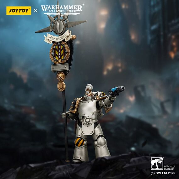 Figurka Warhammer Herezja Horusa 1/18 - lron Warriors, Command Squad Chosen with Legion Standard- Zdjęcie 18