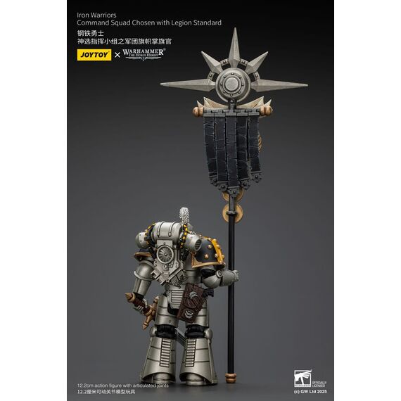 Figurka Warhammer Herezja Horusa 1/18 - lron Warriors, Command Squad Chosen with Legion Standard- Zdjęcie 8