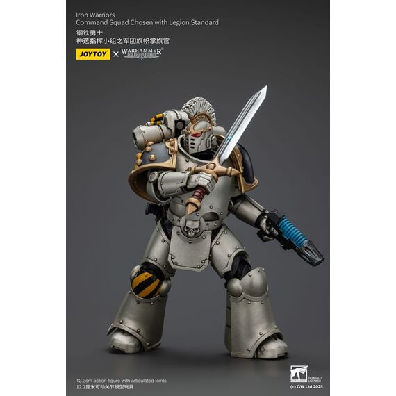 Figurka Warhammer Herezja Horusa 1/18 - lron Warriors, Command Squad Chosen with Legion Standard- Zdjęcie 14