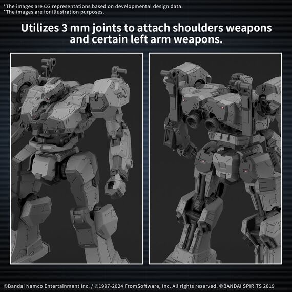 Figurka do złożenia Armored Core VI 30MM - Balam Industries BD-011 Melander- Zdjęcie 12