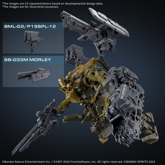 Figurka do złożenia Armored Core VI 30MM - RaD CC-3000 Wrecker Milk Tooth / Honest Brute- Zdjęcie 12
