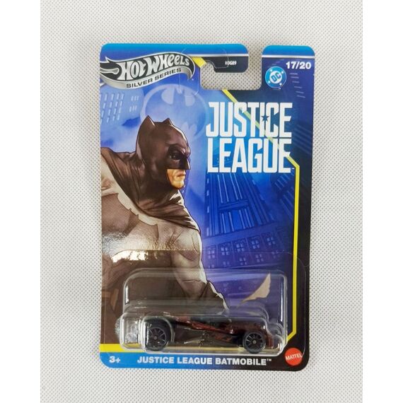 Model pojazdu Hot Wheels Silver Series DC 1/64 - Batmobile (Justice League) JBY08