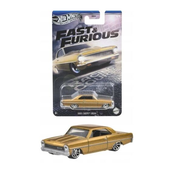 Model pojazdu Hot Wheels Silver Series 1/64 - 1966 Chevy Nova (Szybcy i Wściekli) (JBY42)- Zdjęcie 2
