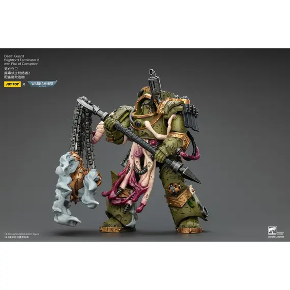 Figurka Warhammer 40k 1/18 - Death Guard Blightlord Terminator 2 with Flail of Corruption- Zdjęcie 16