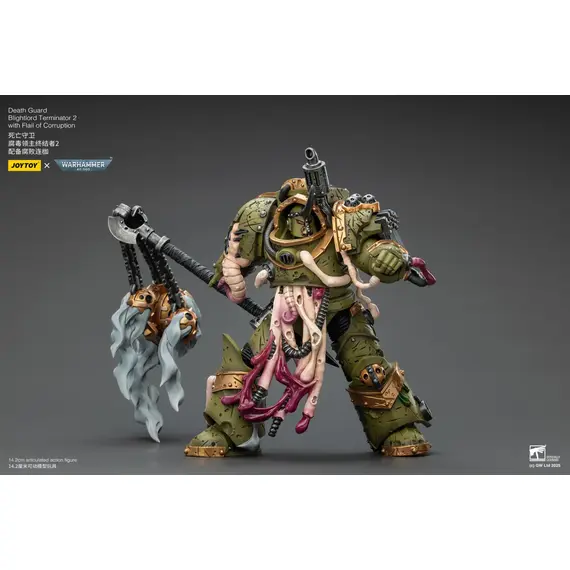 Figurka Warhammer 40k 1/18 - Death Guard Blightlord Terminator 2 with Flail of Corruption- Zdjęcie 8