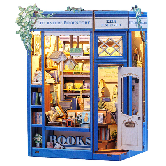 Drewniany model do sklejania Book Nook - Literature Bookstore