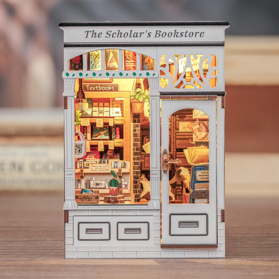 Drewniany model do sklejania Book Nook - The Scholar's Bookstore- Zdjęcie 6