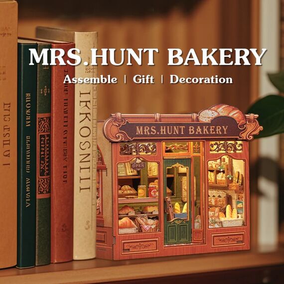 Drewniany model do sklejania Miniature House - Mrs. Hunt Bakery- Zdjęcie 6