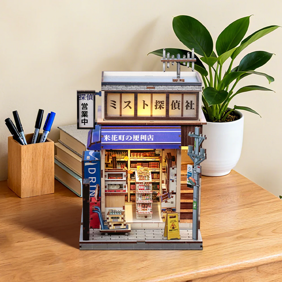 Drewniany model do sklejania Miniature House - Beika-Cho Convenience Store- Zdjęcie 6