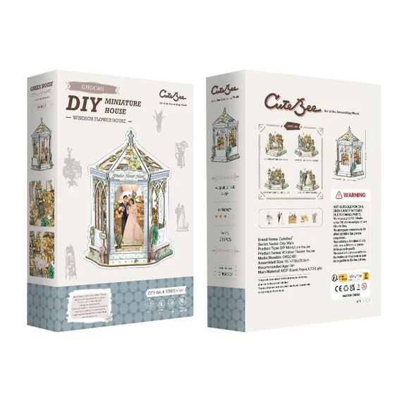 Drewniany model do sklejania Miniature House - Windsor Flower House- Zdjęcie 10