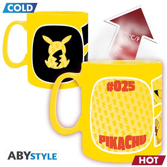 Duży kubek zmieniający kolor Pokemon - Pikachu #025 (460 ml)- Zdjęcie 2