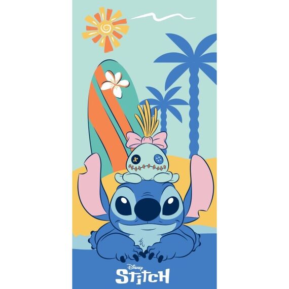 Ręcznik plażowy Disney Lilo & Stitch - Stitch & Scrump (70 x 140 cm)