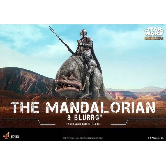 Zestaw figurek Star Wars The Mandalorian 1/6 The Mandalorian i Blurrg- Zdjęcie 2