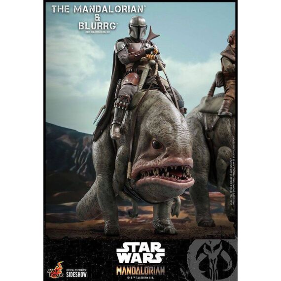 Zestaw figurek Star Wars The Mandalorian 1/6 The Mandalorian i Blurrg- Zdjęcie 5