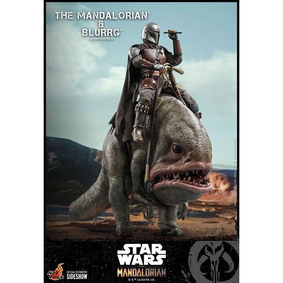 Zestaw figurek Star Wars The Mandalorian 1/6 The Mandalorian i Blurrg- Zdjęcie 6