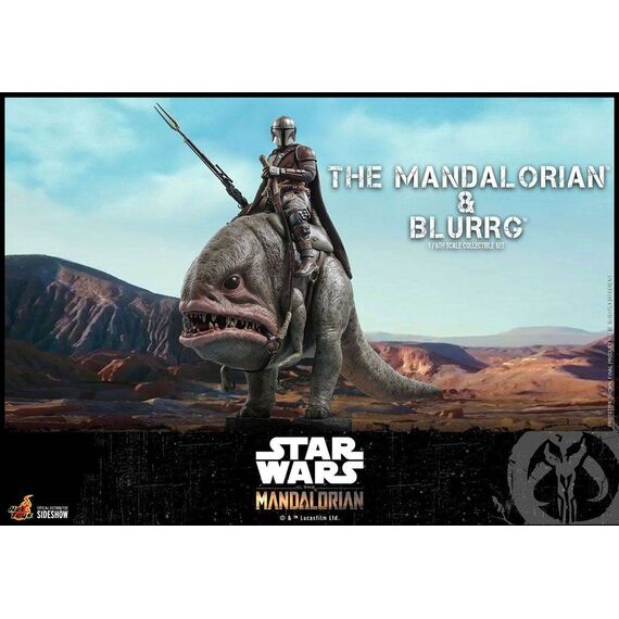Zestaw figurek Star Wars The Mandalorian 1/6 The Mandalorian i Blurrg- Zdjęcie 8