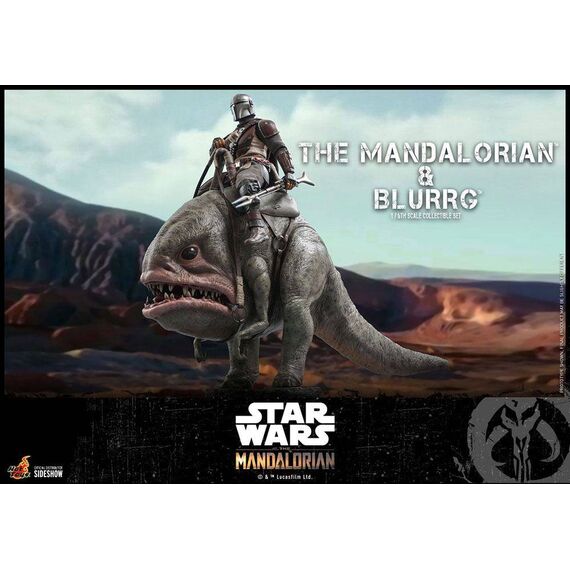 Zestaw figurek Star Wars The Mandalorian 1/6 The Mandalorian i Blurrg- Zdjęcie 9