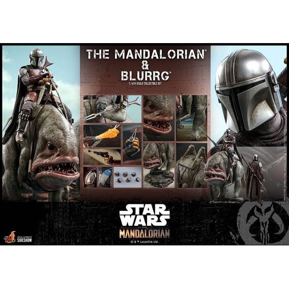 Zestaw figurek Star Wars The Mandalorian 1/6 The Mandalorian i Blurrg- Zdjęcie 16