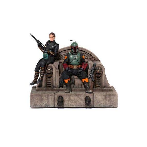 Figurka Star Wars The Mandalorian Deluxe Art Scale 1/10 Boba Fett & Fennec on Throne