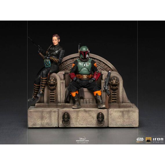 Figurka Star Wars The Mandalorian Deluxe Art Scale 1/10 Boba Fett & Fennec on Throne- Zdjęcie 2