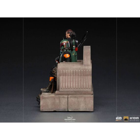 Figurka Star Wars The Mandalorian Deluxe Art Scale 1/10 Boba Fett & Fennec on Throne- Zdjęcie 4