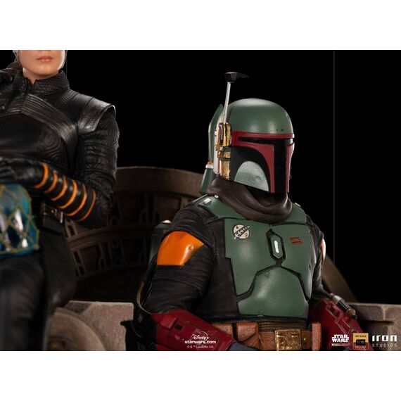 Figurka Star Wars The Mandalorian Deluxe Art Scale 1/10 Boba Fett & Fennec on Throne- Zdjęcie 8