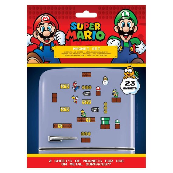 Magnesy na lodówkę Super Mario - Mushroom Kingdom (23 szt.)