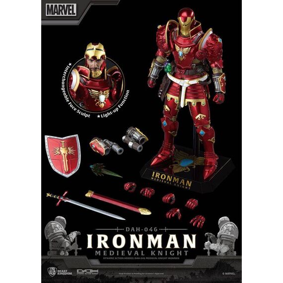 Figurka Marvel Dynamic 8ction Heroes 1/9 Medieval Knight Iron Man- Zdjęcie 3