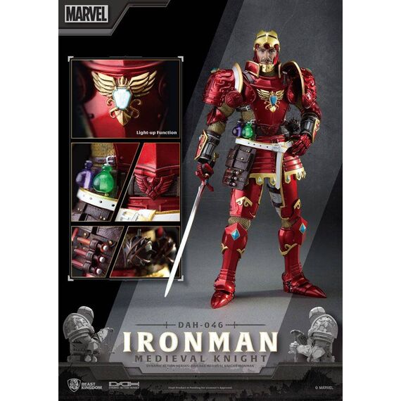 Figurka Marvel Dynamic 8ction Heroes 1/9 Medieval Knight Iron Man- Zdjęcie 11
