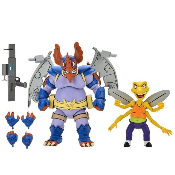 Zestaw 2 figurek Teenage Mutant Ninja Turtles 1987 - Wingnut & Screwloose- Zdjęcie 2