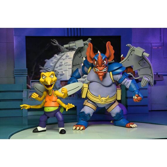 Zestaw 2 figurek Teenage Mutant Ninja Turtles 1987 - Wingnut & Screwloose- Zdjęcie 5