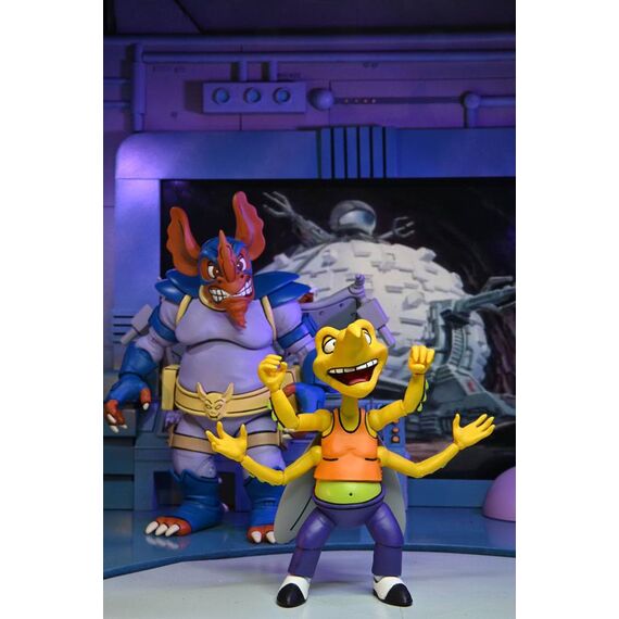 Zestaw 2 figurek Teenage Mutant Ninja Turtles 1987 - Wingnut & Screwloose- Zdjęcie 6
