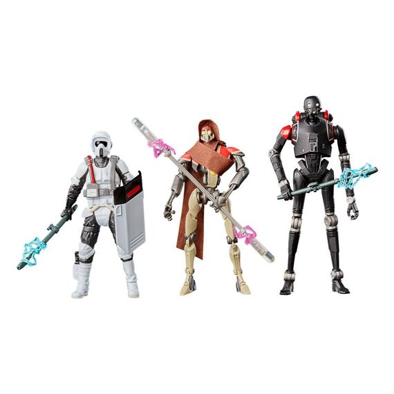 Zestaw figurek Star Wars Jedi: Survivor Vintage Collection - Gaming Greats Special (Riot Scout Trooper, KX-series Security Droid, MagnaGuard)