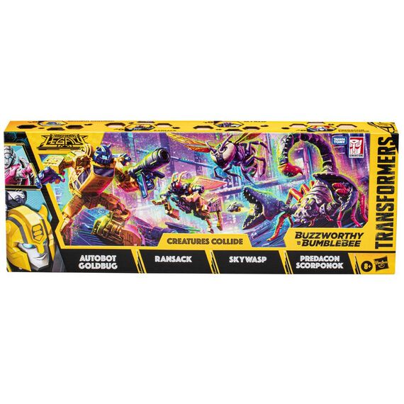 Zestaw 4 figurek Transformers Generations Legacy Buzzworthy Bumblebee - Creatures Collide- Zdjęcie 3