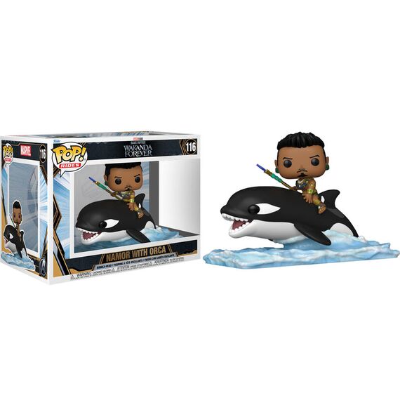 Figurka Black Panther: Wakanda Forever POP! Rides Super Deluxe - Namor w/Orca