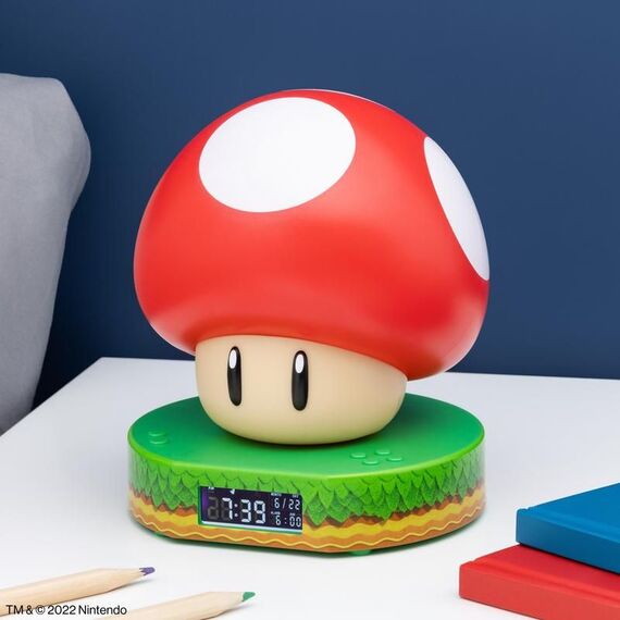 Budzik z podświetlaniem Super Mario - Super Mushroom- Zdjęcie 2