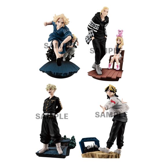 Zestaw 4 mini figurek Tokyo Revengers Petitrama Series - Toman Heroic Scenes Vol. 2