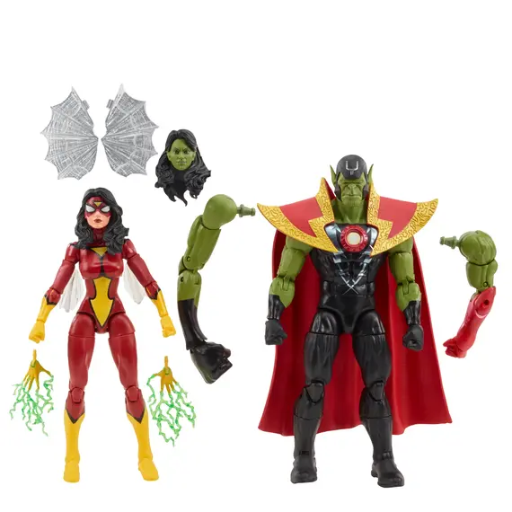 Zestaw 2 figurek Avengers Marvel Legends - Skrull Queen i Super-Skrull- Zdjęcie 2
