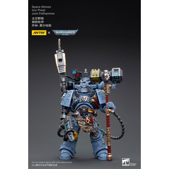 Figurka Warhammer 40k 1/18 Space Marines (Space Wolves) - Iron Priest Jorin Fellhammer- Zdjęcie 2