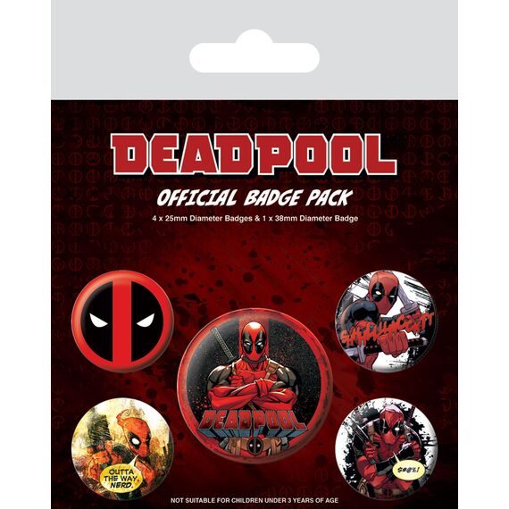 Przypinki Deadpool - Outta The Way (5 szt.)