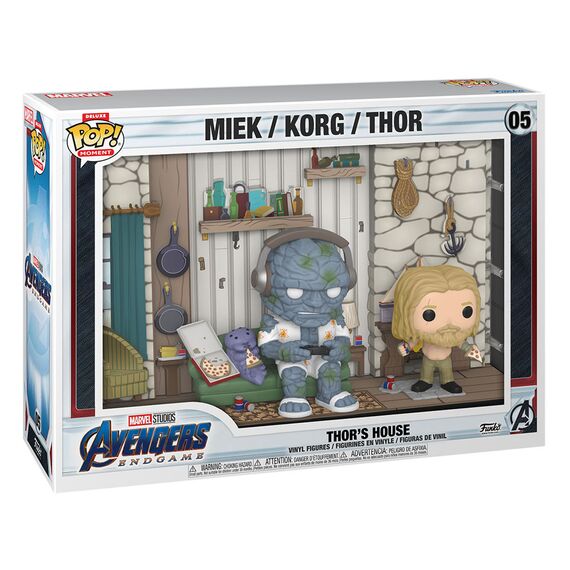 Diorama Avengers: Endgame POP! Moments Deluxe - Thor's House (Miek, Korg, Thor)- Zdjęcie 2