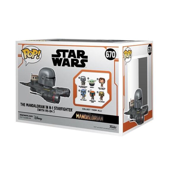 Figurka Star Wars The Mandalorian POP! Rides - The Mandalorian in N-1 Starfighter (with R5-D4)- Zdjęcie 3